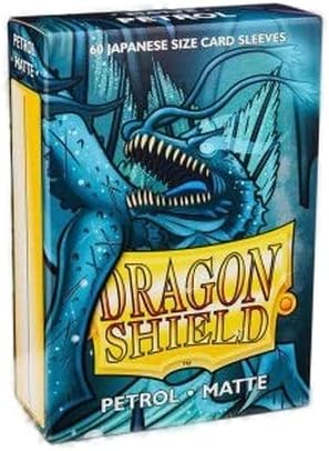 Dragon Shield | Japanese Size Card Matte Sleeves | 60 CT - Smooth & Tough Premium TCG Sleeves - Compatible with Yu-Gi-Oh, Naruto, Cardfight & Vanguard | Petrol