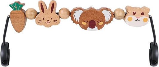 BEBOAN Baby Bjorn Bouncer Toy Bar - Toy Bar for Soft & Bliss Baby Bouncer, 360°Rotating Natural Wooden Toys, Easy to Attach/Remove Exciting Design for Curious Babies(Cute Animals)