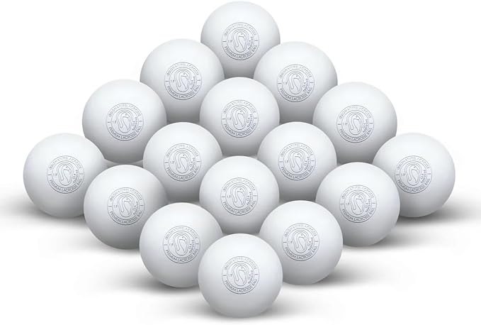Signature Lacrosse Ball Set - Packs of 2, 4, 8, 12, and 120 - No Chemical Smell Massage Balls, Myofascial Release Tools, Back Roller, Muscle Knot Remover