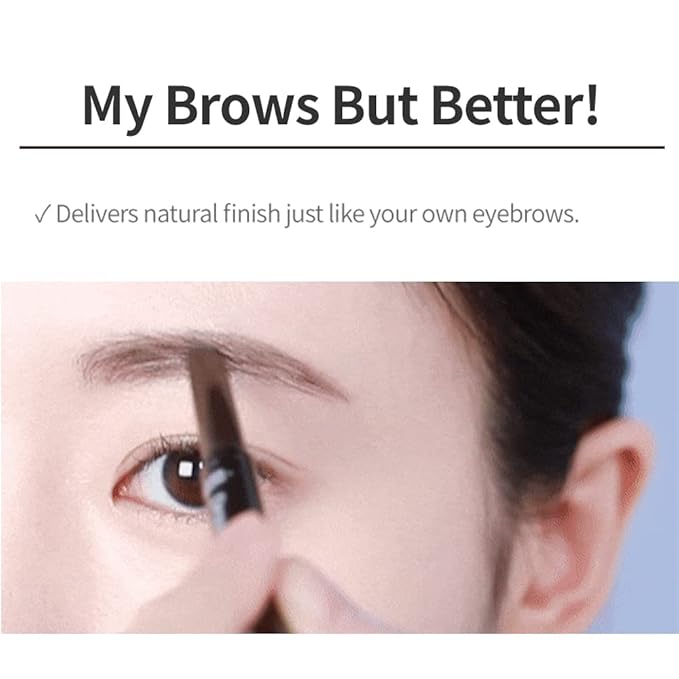 ETUDE Drawing Eye Brow, Eyebrow Pencil, Microblading, Long Lasting, Soft Textured Natural Daily Look, Korean Makeup, Beauty, Ash Brown (0.008 Ounce)