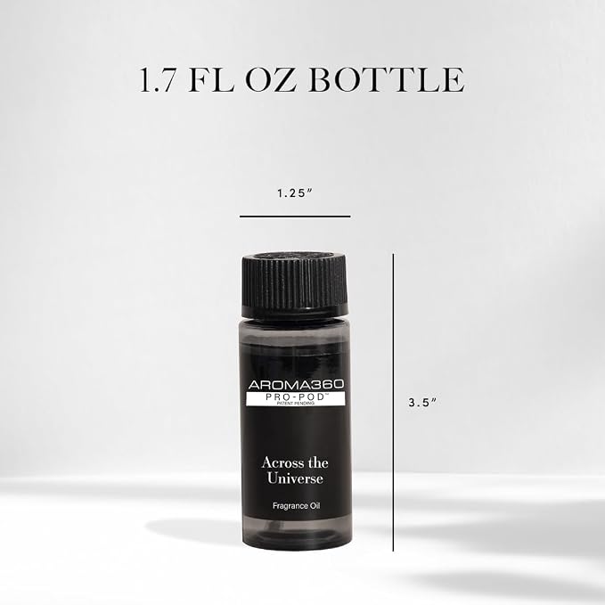 Aroma360 - Across The Universe Pro Pod Fragrance Oil Blend | Hotel Inspired Luxury Essential Oil Diffuser | Aromatherapy Scent Diffuser Oil | Eucalyptus, Citrus and Soft Florals 1.7 fl oz, 50 mL