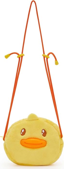 B.DUCK Plush Purse Crossbody Bags Kawaii Handbag with Zipper Cute Duck Shoulder Bag Coin Wallet Toy Purse for Gifts