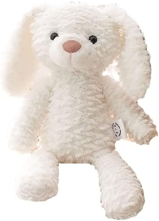GUDVES Forest Animal Plush Stuffed Toy - 15 inch Soft Plush Rabbit Bear Dog Unicorn Elephant Realistic Interactive Plush Toy - for Animal Themed Parties (White Rabbit)