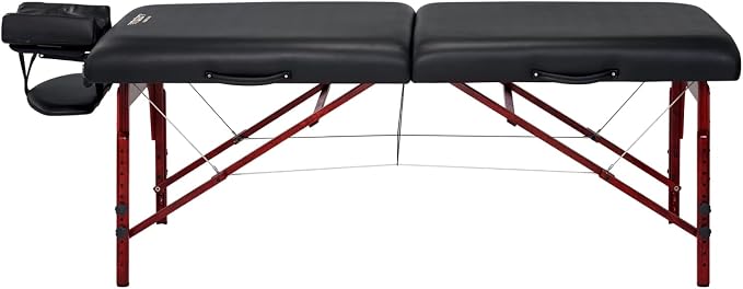 Master Massage Montclair Pro 31” Portable Massage Table Package – Memory Foam Cushioning, Reiki Panels & Shiatsu Cable Release, Ideal Tattoo, Spa & Facial Bed