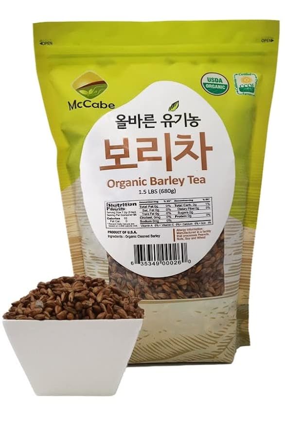 McCabe Organic Barley Tea - Rich with Fiber & Minerals | USDA and CCOF Certified Organic Tea | Product of USA | 1.5 lbs (Pack Of 2)