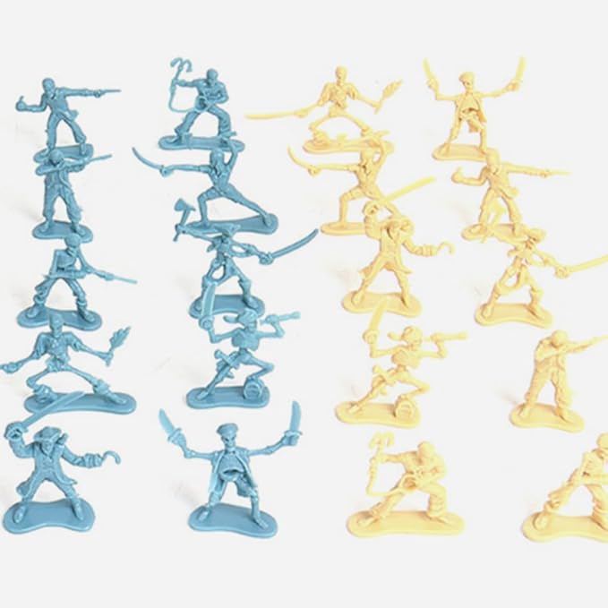 BESPORTBLE Pirate Soldier Figures 100pc Miniature Toy Soldiers Pirate Skeleton Warrior