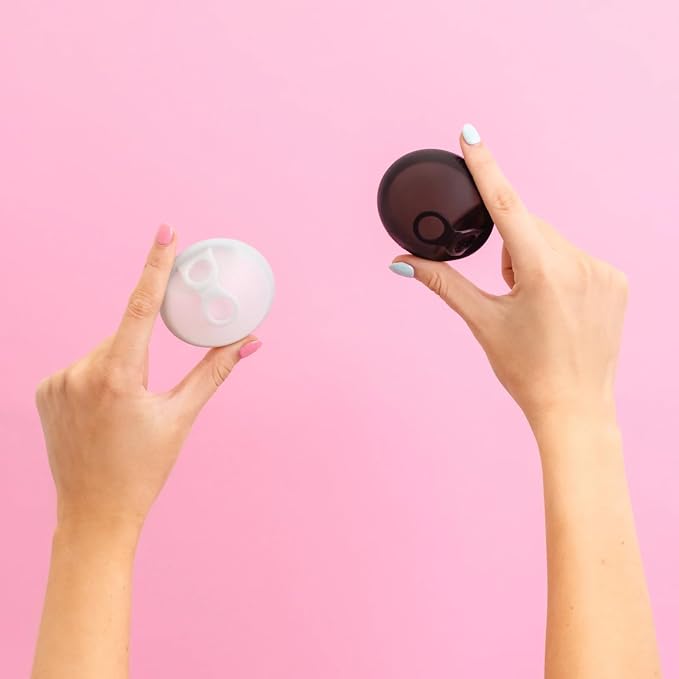 Menstrual Disc | Award Winning Reusable Soft Flexible Period Disc | Capacity of 10 Tampons | Double Loop Tab for Easy Removal, Leak Proof Alternative to Pads & Tampons (Black)