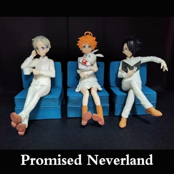KPOP Anime Figure,Ray-Norman-Emma Figure Anime Figure Cute Cartoon Action Figures Desktop Ornaments