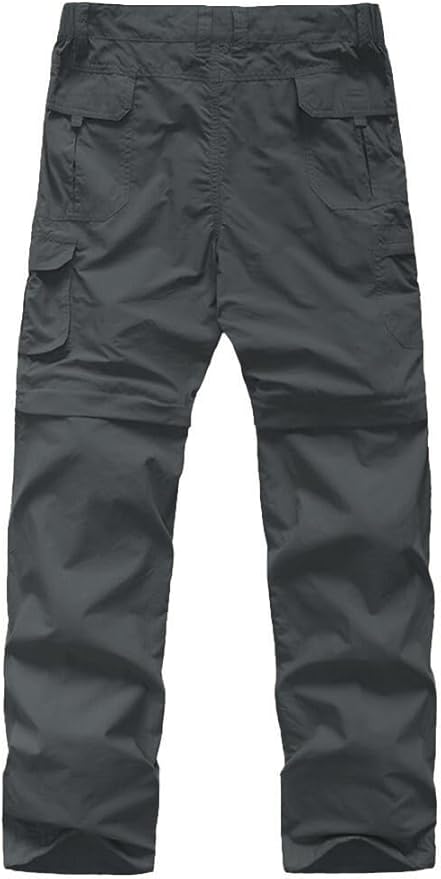 linlon Kids' Cargo Pants, Boy's Casual Outdoor Quick Dry Waterproof Hiking Climbing Convertible Trousers #9016