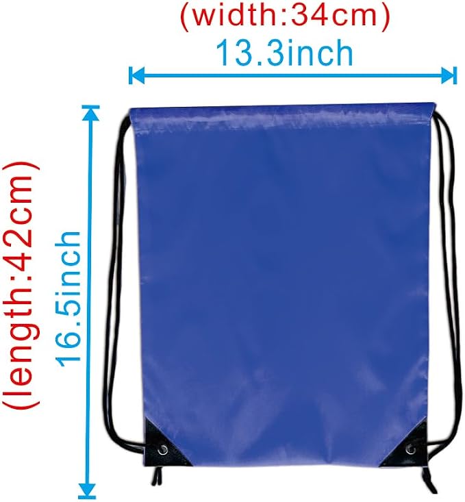 Drawstring Backpack Bulk 50 Packs Draw String Backpack Bags DIY Gym Sports Traveling Trip ride Pedestrianism Yoga Cinch Bag Sackpack Drawstring (royal blue)