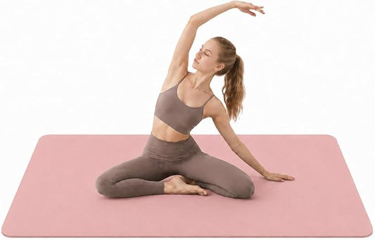 Thick and Wide Yoga Mat 72''x24''/35''(8mm/10mm) for Women and Men, Durable & Cushioned Yoga Mat with Carrying Strap for Pilates, Stretching and Home Workout