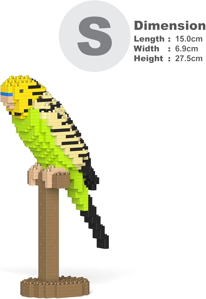 JEKCA Budgie 01S-M01 | Parrot Plastic Building Blocks | Age 14+