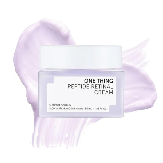 ONE THING Peptide Retinal Cream, Vitamin A, Faster Acting than Retinol, Retinaldehyde Anti Aging Face Cream, Smooths Wrinkles, Refines Pores and Improves Elasticity, Korean Skincare 1.85 fl.oz, 55ml