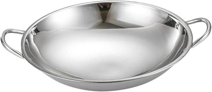 Zerodeko Rapid Heating Hot Pot Round Bottom Pots for Cooking Double Handle Easy to Clean