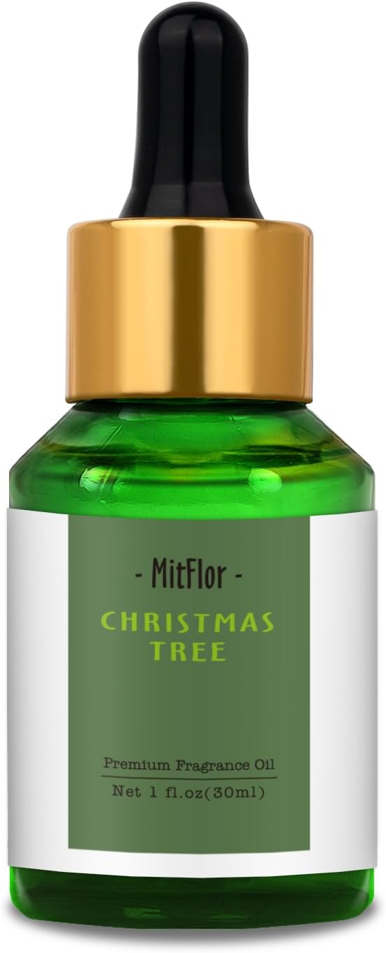 MitFlor Christmas Tree Fragrance Oil, 30ml Winter Holiday Diffuser Oil Scents, Large Size Premium Fragrance Oil for Soap Candle Making, Essential Oil for Diffusers for Home