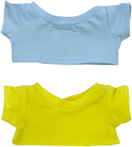 niannyyhouse 10cm 15cm 20cm Plush Doll Clothes T-Shirt Multi-Color Bottoming Shirts Stuffed Toy Dress Up (a3, 10cm)