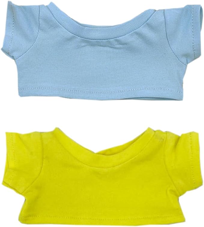 niannyyhouse 10cm 15cm 20cm Plush Doll Clothes T-Shirt Multi-Color Bottoming Shirts Stuffed Toy Dress Up (a3, 15cm)