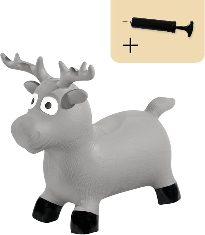 Kindsgut Bouncy Animal Hopper Moose for Children, Designed in Germany, Playful and Modern Colors, air Pump Included, Indoors and Outdoors