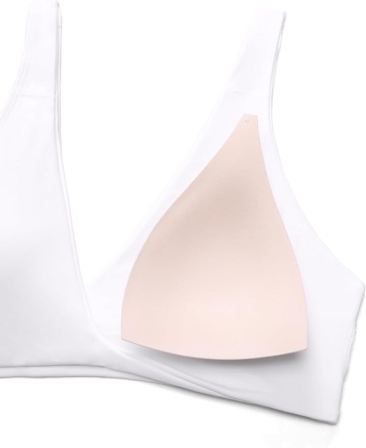 CRZ YOGA Butterluxe Front Twist Deep V Neck Sports Bras for Women - Wide Straps Padded U Back Yoga Crop Top