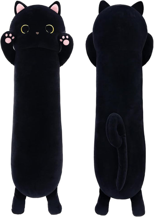 MorisMos 43” Long Cat Body Pillow, Large Cartoon Cat Stuffed Animal Plush Toy Big Throw Pillow Soft Hugging for Kids Adults Girlfriend, for Special Day