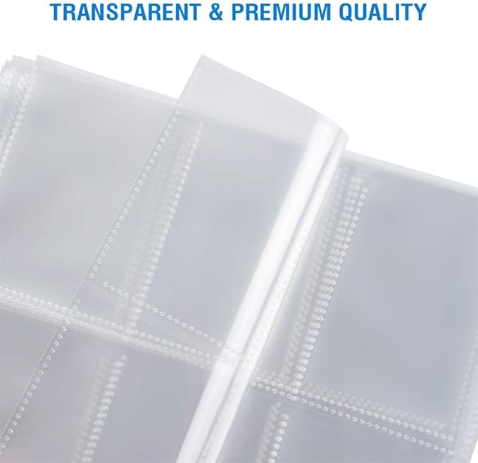 200 Pack 9 Pocket Page Protectors, Sooez Trading Card Sleeves for 3 Ring Binder, Baseball Cards Holder, Protective Pages Sheets for Binders Album, Fit for Collectible Games, Sports Cards