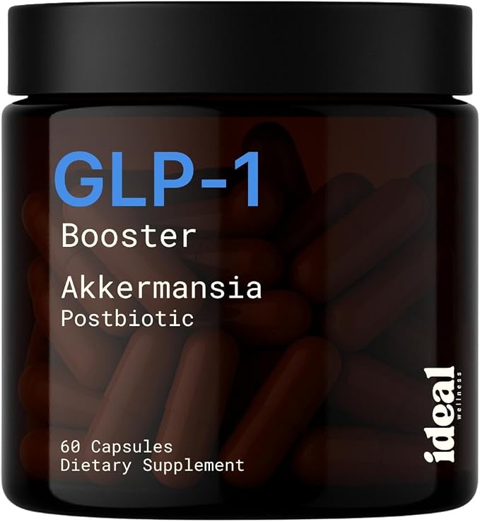 GLP-1 Booster with Akkermansia Muciniphila for Appetite Suppressant, Gut Health & Metabolism Support – Natural GLP1 Supplement with Dihydroberberine for Men & Women – Made in USA – 60 Capsules