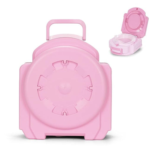 Baby Carry Potty,Portable Potty for Toddler Kids Travel,Toddler Potty Toilet, Carry Baby Potty Toddler Toilet Seat for Camping Park Outdoor,Children Car Potty (Pink)