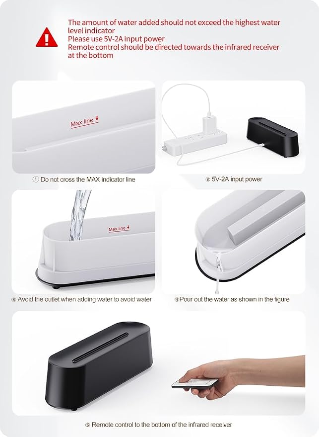 Fireplace Flame Diffuser, Aromatherapy Essential Oil Diffuser, 300ml Cool Mist Ultrasonic Humidifier for Bedroom,Office,Home,Yoga, Timer & Auto Shut-Off, 7 Colorful Night Light (White)
