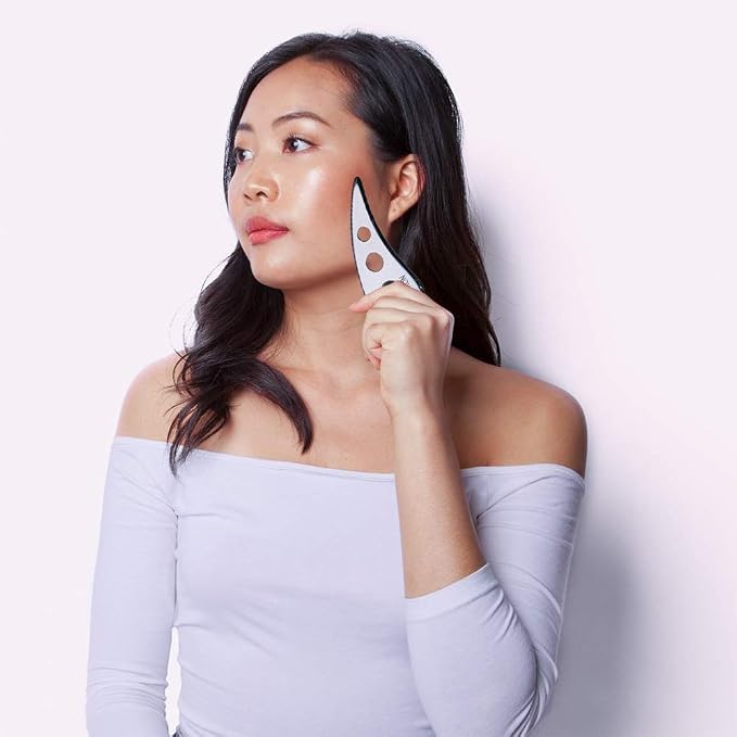 STICKON Stainless Steel Gua Sha Scraping Massage Tool IASTM Tools Great Soft Tissue Mobilization Tool (H Shape)