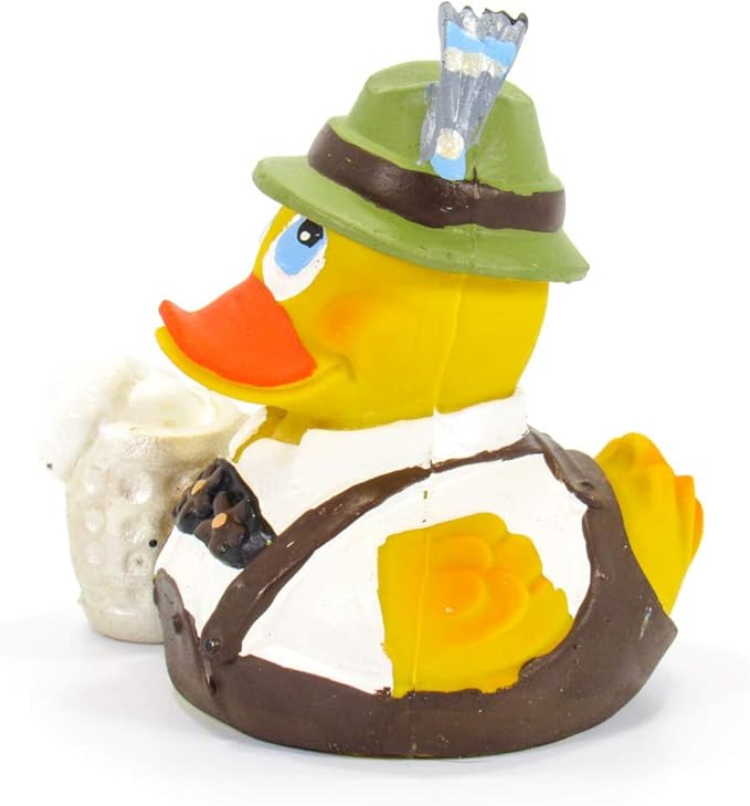 Lanco Octoberfest German Beer Rubber Duck Bath Toy | All Natural, Organic, Eco Friendly, Squeaker | Imported from Barcelona, Spain