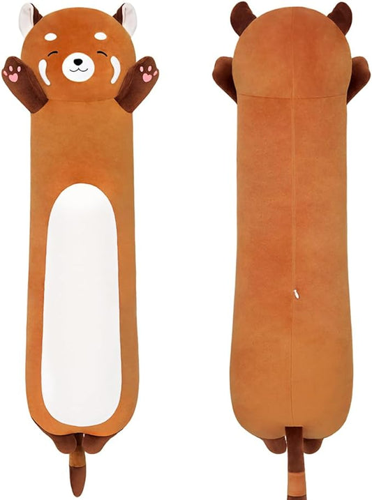 Cute Long Raccoon Plush Toy, Soft Hugging Pillow, Kids Gift (Orange, 90cm/35.4inch)