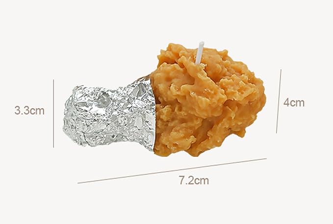 Fried Drumstick Shape Scented Candle,2PCS Fried Chicken Leg Aroma Soy Wax Funny Decorative Candle for Table Photo Prop Birthday,Prefect Gift for Meditation Stress Relief Mood Boosting