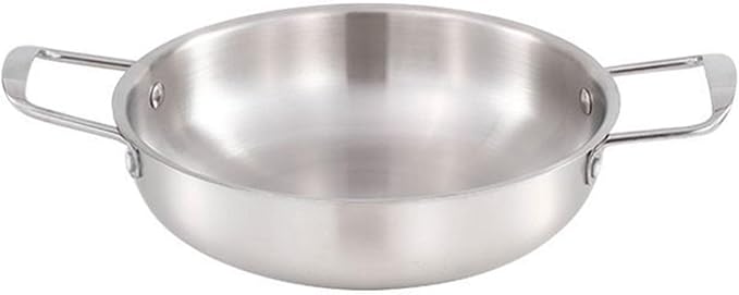 Korean Ramen Pot, Stainless Steel Ramen Cooking Pot with Double Handles, Fast Heating Noodle Pot for Soup Noodle Pasta(Original 18cm)