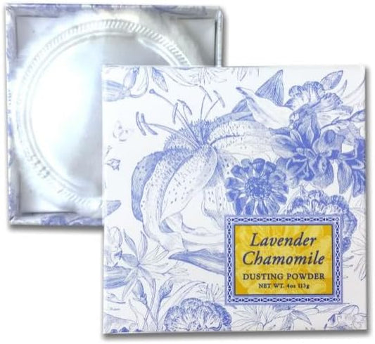 Greenwich Bay Dusting Powder – 4oz Lavender Chamomile Dusting Powder with Puff for Women – After Shower Body Powder – Natural Fragrance Dusting Powder with Aloe, Shea Butter, Jojoba
