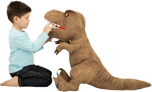 Jurassic World Dominion Kids Oversized Rexy Large Size 32 Inches Tall T-Rex Bedding Super Soft Plush Cuddle Pillow Buddy, by Franco