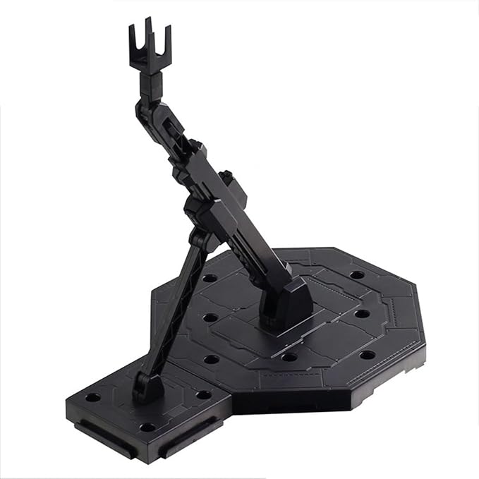 Model Kit Display Stand and Runner Storage System, Action Figure Base with Parts Organizer, Black (2-Piece)