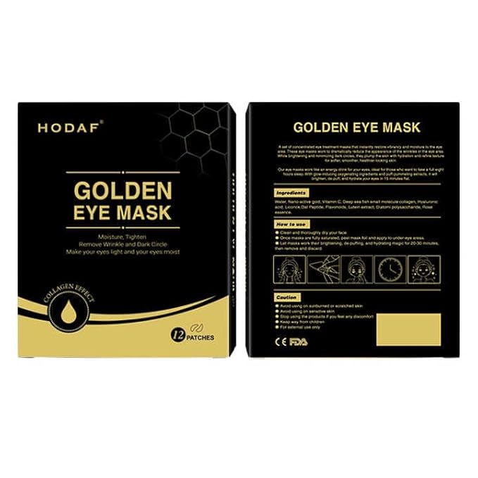 Collagen Under Eye Mask for Puffy Eyes, Dark Circles & Wrinkles – Anti-Aging Hydrogel Skincare – Korean Beauty, Vegan Self-Care Gift for Women