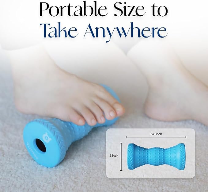 Tumaz Foot Roller for Plantar Fasciitis Relief，Foot Massage Roller for Alleviate Planter Facetious Pain,Arch Pain,Trigger Points & Deep Tissue, Portable - Reflexology Tool,Sky Blue