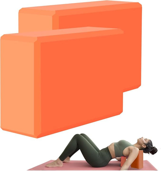 Yoga Block - Supportive Latex-Free Eva Foam - Soft Non-Slip Surface with Beveled Edges for Yoga, Pilates, Meditation - Yoga Accessories for Stability, Balance, Deepen Stretches