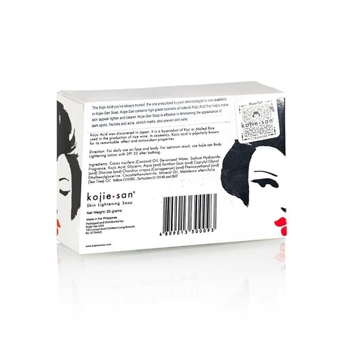 Kojie San Skin Lightening Soap - Bundle Pack - Original Kojic Acid, Dark Spot Remover Bar Soap with Coconut & Tea Tree Oil, 65g x 48 Bars