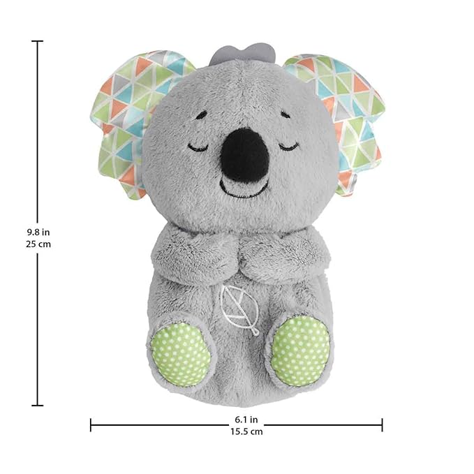 FISHER-PRICE BABY Toy Soothe 'n Snuggle Koala Plush Sound Machine with Customizable Music Lights & Breathing Motion for Newborns 0+ Months