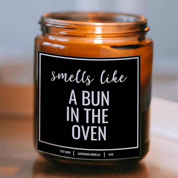 You Nique Designs Pregnancy Announcement Candle for Grandparents Dad Family Uncle Aunt, 4 Oz, Pregnancy Reveal to Parents, White All Natural Soy Vegan Aromatherapy Candles (Lavender&VanillaA 4oz)