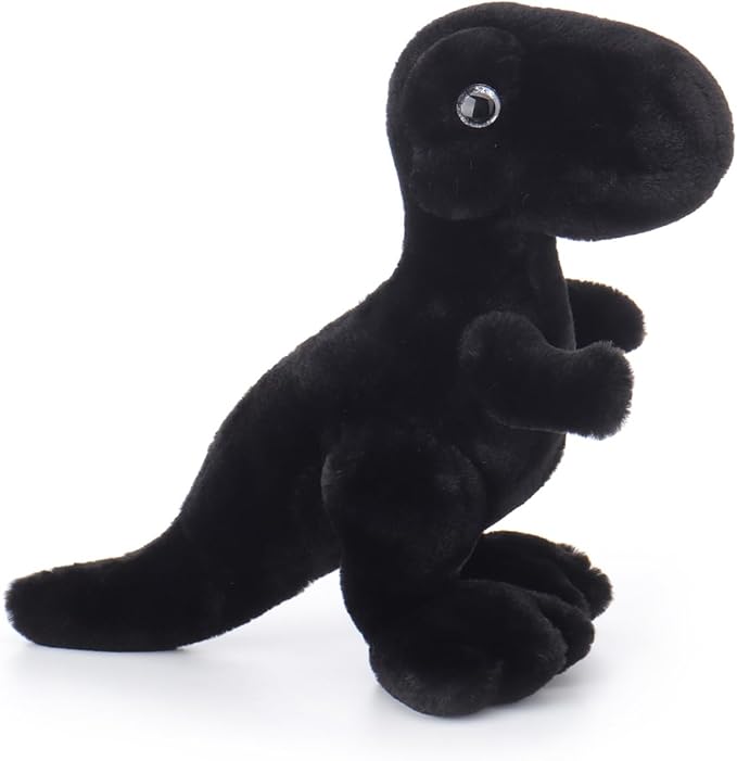 Apricot Lamb Black Dinosaur Stuffed Animals for Kids, Soft Cute Plush Toys for Baby Girl and Boy, 10 Inches