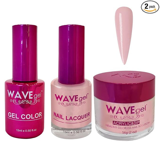 WAVEGEL Soak-Off Gel, Nail Lacquer & Acrylic/Dip Powder Matching Set - Princess Collection - #25 Tutu