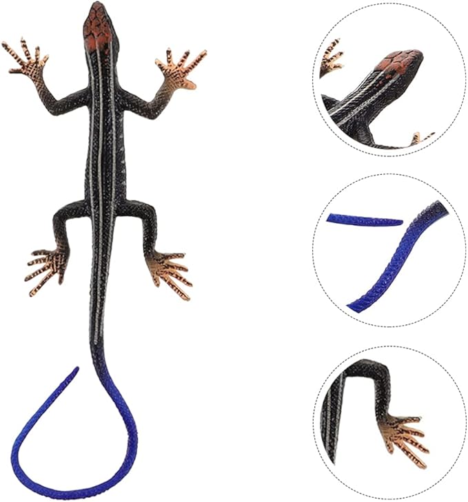 Artificial Lizard Animal Plaything Plastic Simulation Animal Model for Kids Early Education Halloween Party Trick Toy Potted Plant Decoration