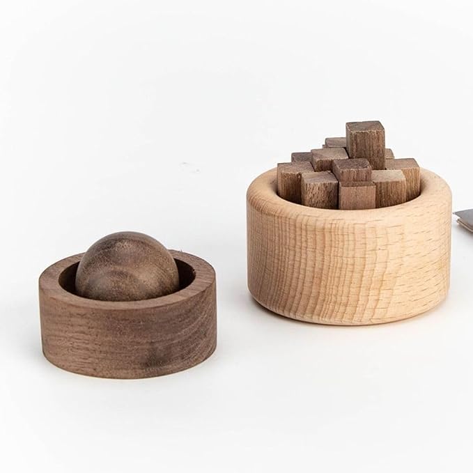 Aromatherapy Diffuser Spheres, Woodpile Essential Oil Diffusers, Wooden Diffuser for Car Home Office Bedroom Decoration(Beech-Style B)