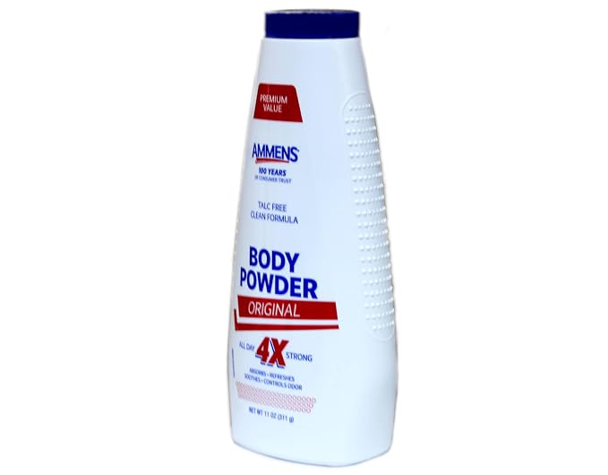AMMENS BODY Powder Original All Day 4X Strong, 11 oz (Pack of 3)