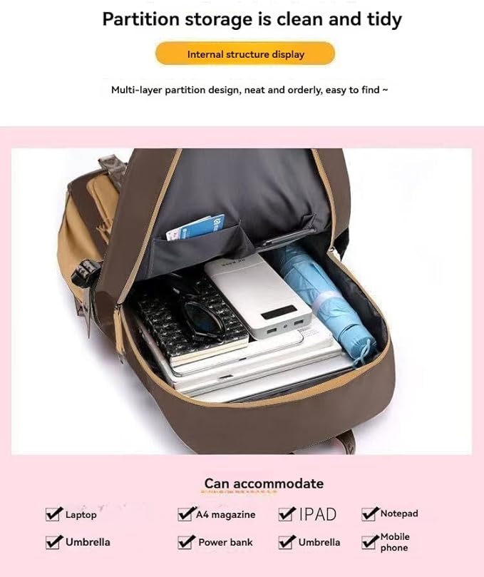Kapibara Capybara Cartoon Backpack Large Capacity Waterproof Kapibara stuff kawaii backpack with pins and Accessories (pattern 10)