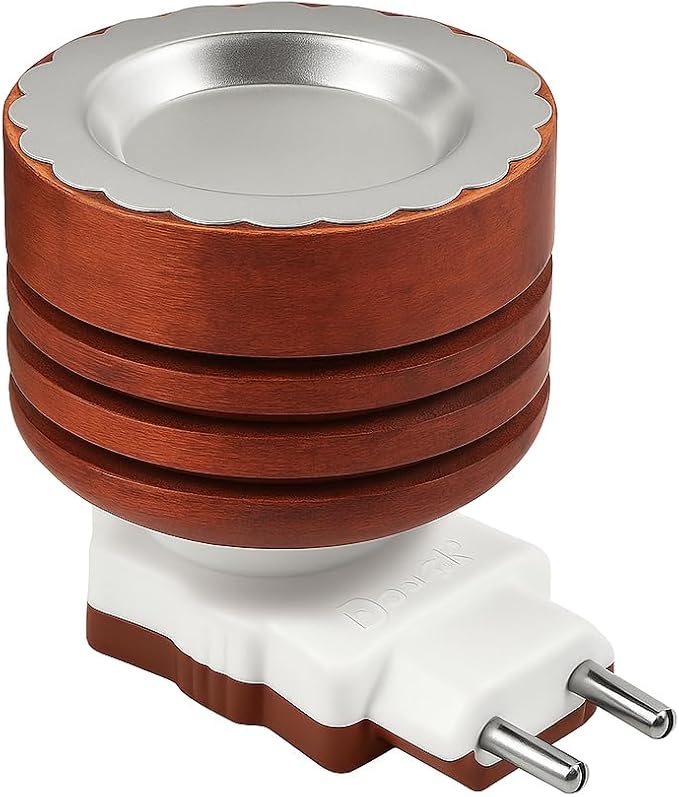 Electric Wooden Camphor Burner & Essential Oil Diffuser | Kapoor Dani for Pooja, Havan, Meditation | Fragrance Diffuser & Kappor Stand for Home & Office Use (Wooden)