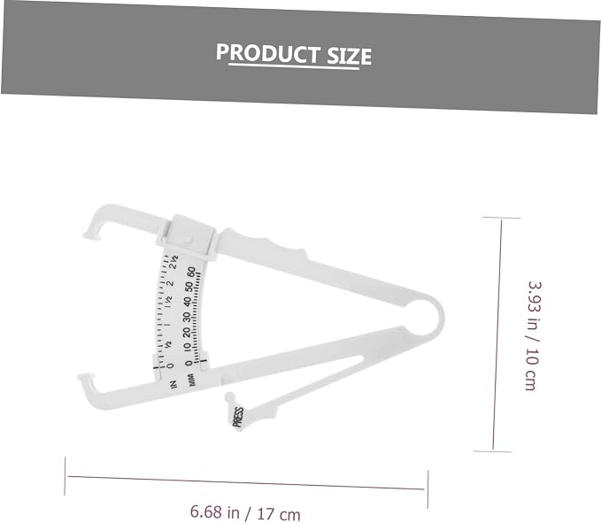 Ipetboom 2Pcs Handheld Skinfold Caliper for Measurement Accurate Body Composition Tool with Centimeter and Scale for Fitness Tracking and Health Monitoring